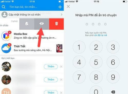 cách ẩn tin nhắn zalo