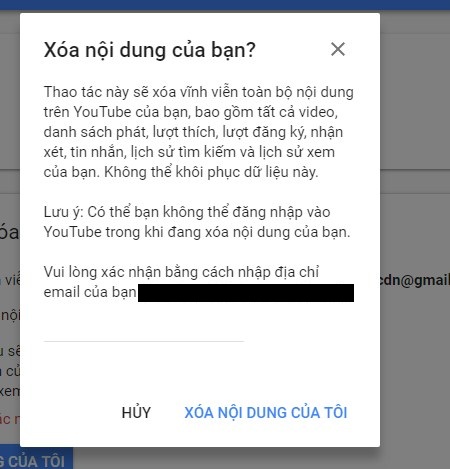 cach xoa tai khoan youtube 