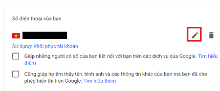 cach thay doi so dien thoai trong gmail