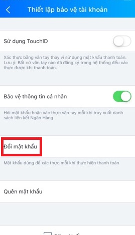 doi mat khau zalopay doi mat khau zalopay