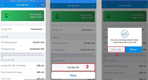cach huy lien ket zalopay voi vietcombank cach huy lien ket zalopay voi vietcombank