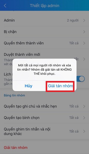 Cac buoc giai tan nhom tren zalo Cac buoc giai tan nhom tren zalo