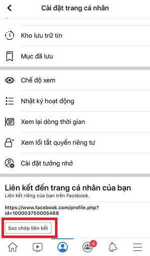 cach gui link profile qua messenger