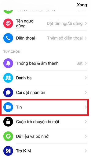 Cac buoc bat thong bao story tren facebook