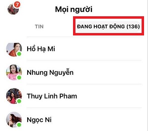 Huong dan nhan biet ban be dang online tren messenger