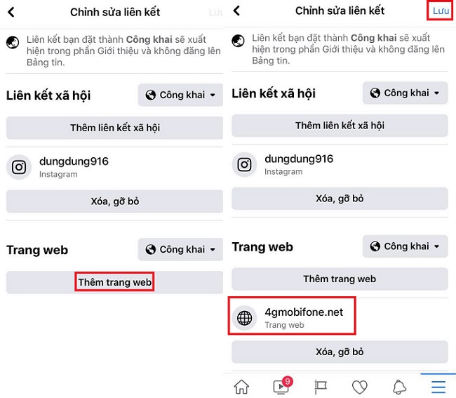huong dan them trang web vao facebook ca nhan