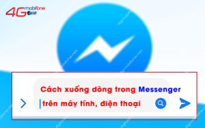 cach xuong dong trong messenger tren may tinh dien thoai