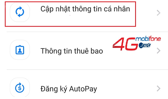 cac buoc su dung my mobifone dang ky thong tin ca nhan