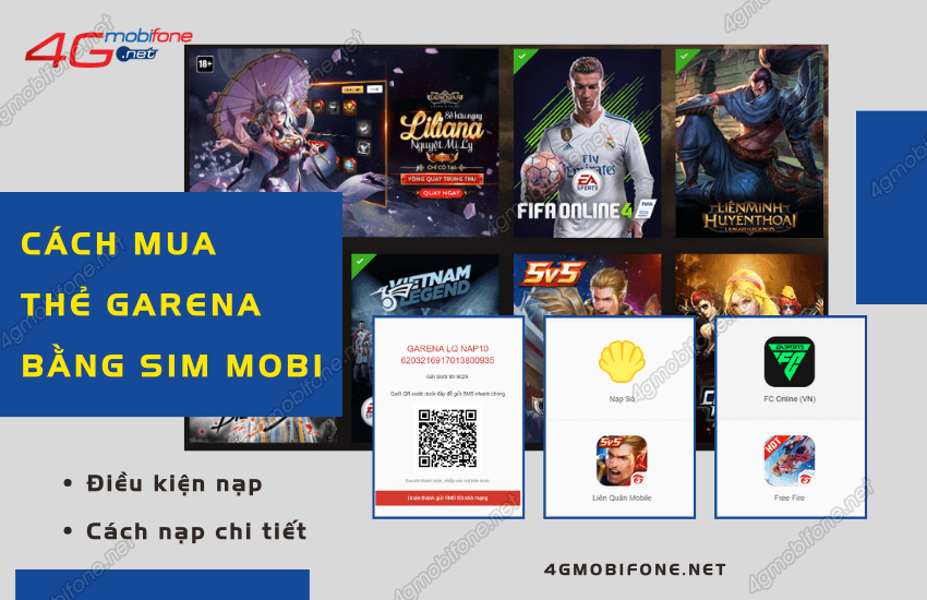 cach mua the garena bang sim mobifone