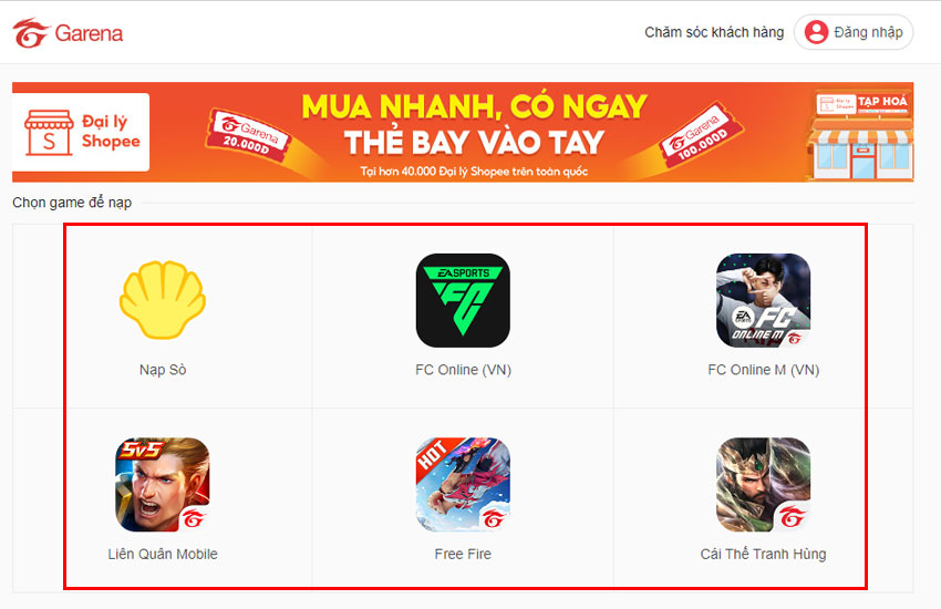 cach mua the garena bang sim mobifone