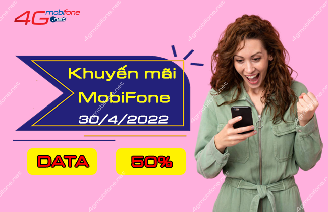 mobifone khuyen mai nap the tang data, 50 ngay 30-4-2022