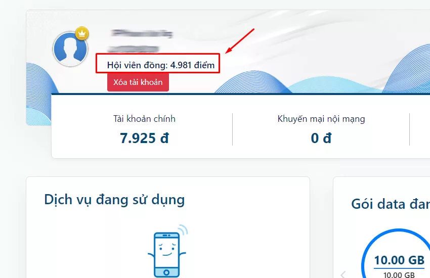 Diem ket noi dai lau MobiFone tren Web