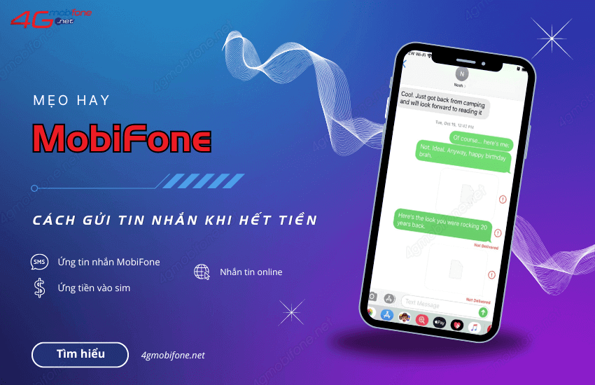 Cach gui tin nhan khi het tien MobiFone