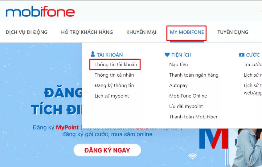 Huy dich vu MCA MobiFone 